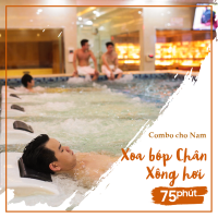 Combo 2 cho Nam - Trị liệu Chân 75 Phút + Xông hơi giải cảm