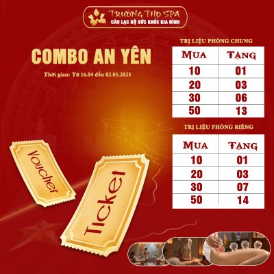 TẶNG NGAY ĐẾN 20 BUỔI DỊCH VỤ khi khách hàng mua thẻ liệu trình 3 Combo